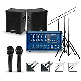 Phonic Complete PA Package with Powerpod 630R Mixer and Kustom KPC Speakers 15" Mains