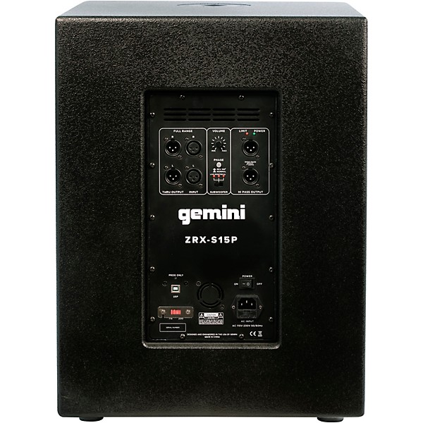 Open Box Gemini Gemini ZRX-S15P 15 in. Powered Subwoofer Level 2 Regular 190839747532