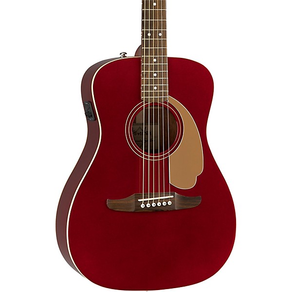 Fender California Malibu Player Acoustic-Electric Guitar Candy Apple Red