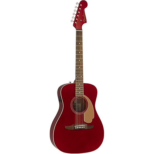 Fender California Malibu Player Acoustic-Electric Guitar Candy Apple Red