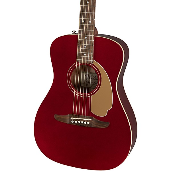 Fender California Malibu Player Acoustic-Electric Guitar Candy Apple Red