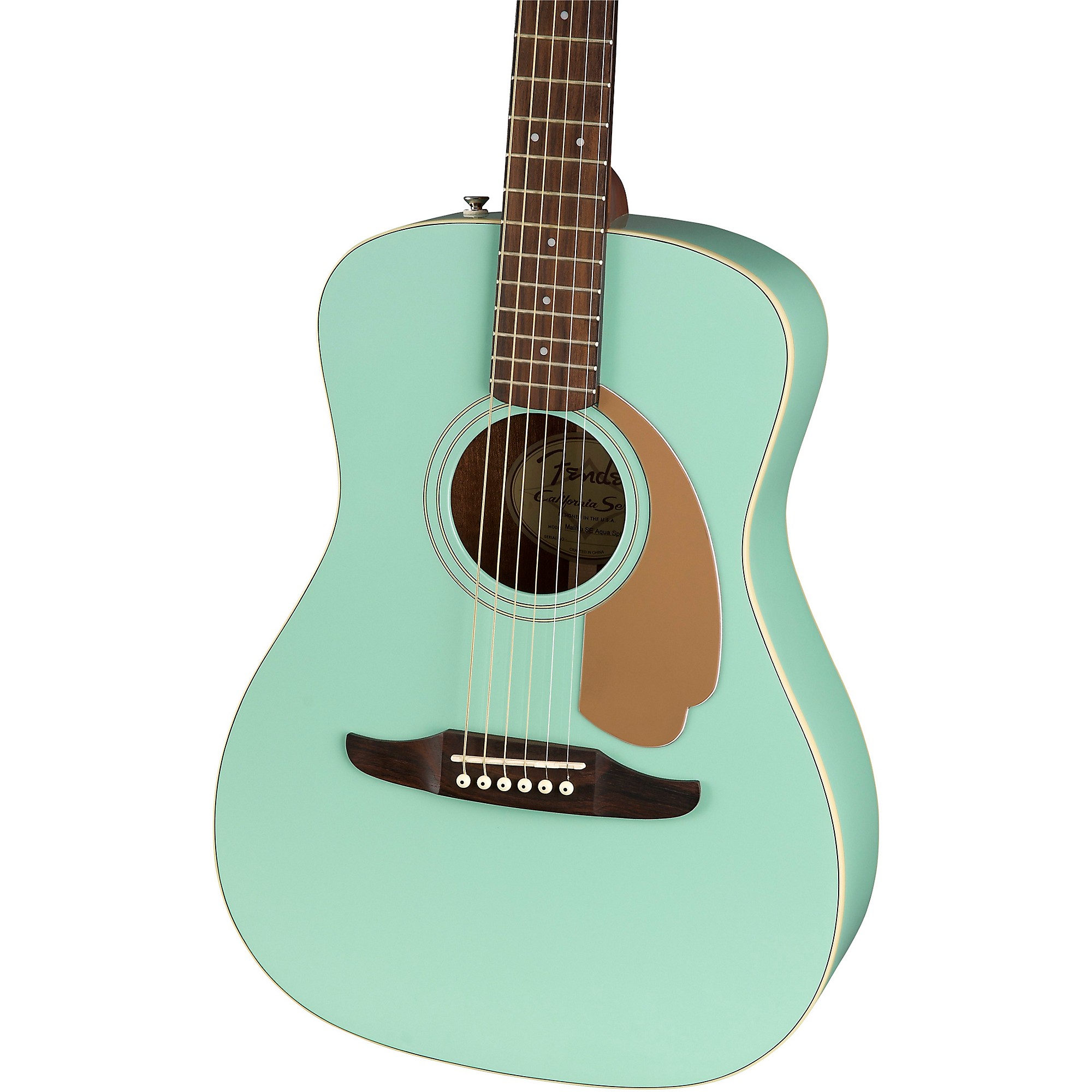 Fender California Malibu Player Acoustic-Electric Guitar Aqua