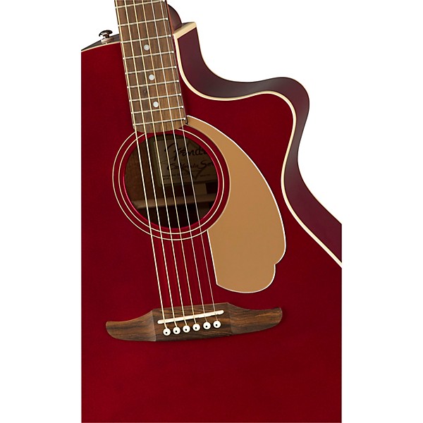 Fender California Newporter Player Acoustic-Electric Guitar Candy Apple Red