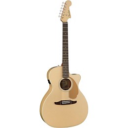 Clearance Fender California Newporter Player Acoustic-Electric Guitar Champagne