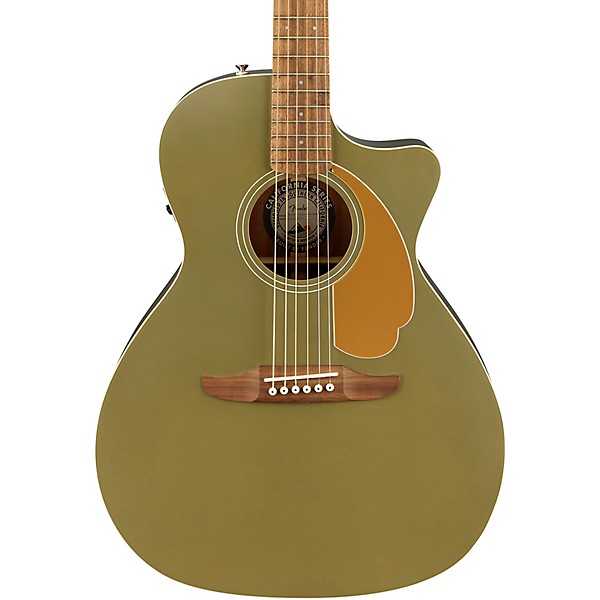 Fender California Newporter Player Acoustic-Electric Guitar Olive