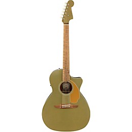 Fender California Newporter Player Acoustic-Electric Guitar Olive