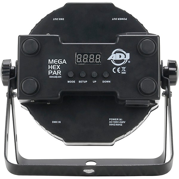 American DJ MEG600 Mega Hex Par RGBAW+UV LED Light Black