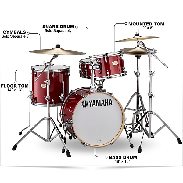 Yamaha Stage Custom Birch 3-Piece Bop Shell Pack Classic White