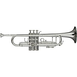 Levante LV-TR6301 Bb Professional Trumpet with Monel Valves - Silver Plated Silver plated Gold Brass Bell