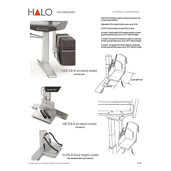 Argosy Halo G E Ultimate Height Adjustable Desk