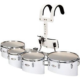 Open Box Sound Percussion Labs Birch Marching Quads with Carrier 8/10/12/13 Level 1  White