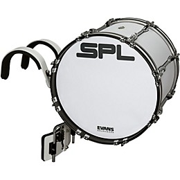 Open Box Sound Percussion Labs Birch Marching Bass Drum with Carrier - White Level 2 16 x 14 in. 190839721617