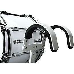 Sound Percussion Labs Birch Marching Bass Drum with Carrier - White 16 x 14 in.