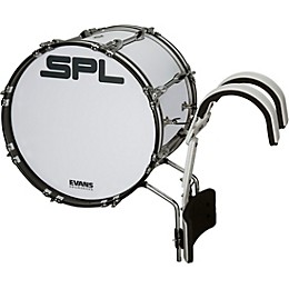Open Box Sound Percussion Labs Birch Marching Bass Drum with Carrier - White Level 1 18 x 14 in.