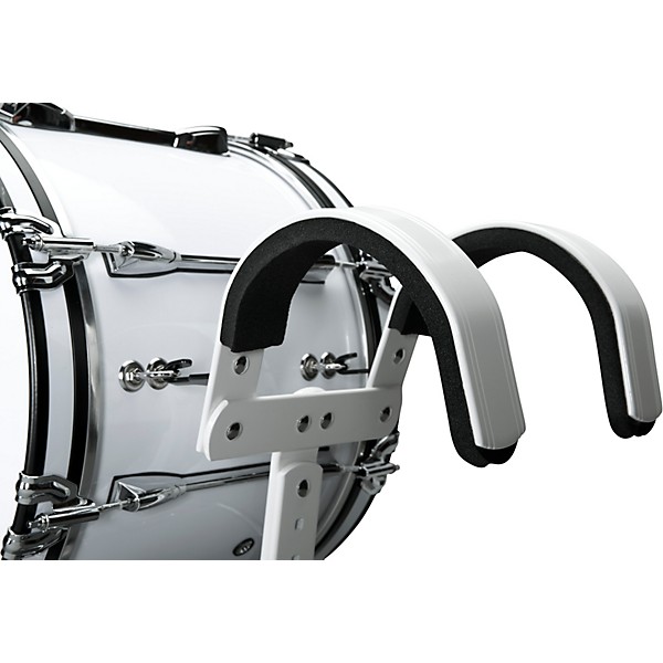 Sound Percussion Labs Birch Marching Bass Drum with Carrier - White 18 x 14 in.