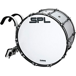 Sound Percussion Labs Birch Marching Bass Drum with Carrier - White 22 x 14 in.