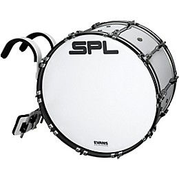 Open Box Sound Percussion Labs Birch Marching Bass Drum with Carrier - White Level 2 24 x 14 in. 190839517999