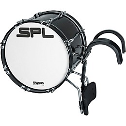 Sound Percussion Labs Birch Marching Bass Drum with Carrier - Black 18 x 14 in.