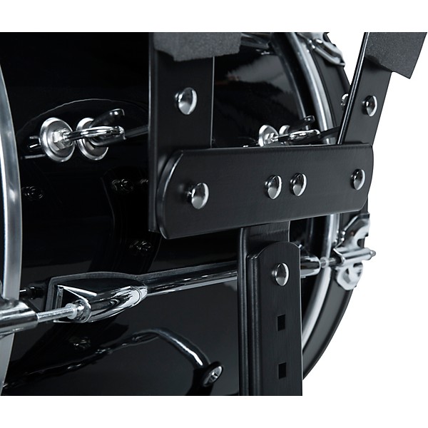 Sound Percussion Labs Birch Marching Bass Drum with Carrier - Black 18 x 14 in.