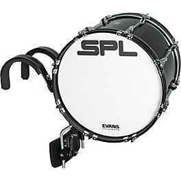 Sound Percussion Labs Birch Marching Bass Drum with Carrier - Black 20 x 14 in.
