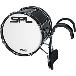 Sound Percussion Labs Birch Marching Bass Drum with Carrier - Black 20 x 14 in.