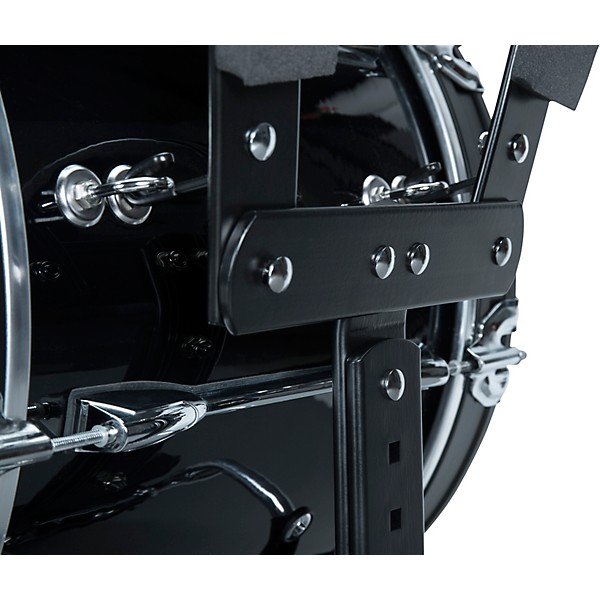 Sound Percussion Labs Birch Marching Bass Drum with Carrier - Black 20 x 14 in.