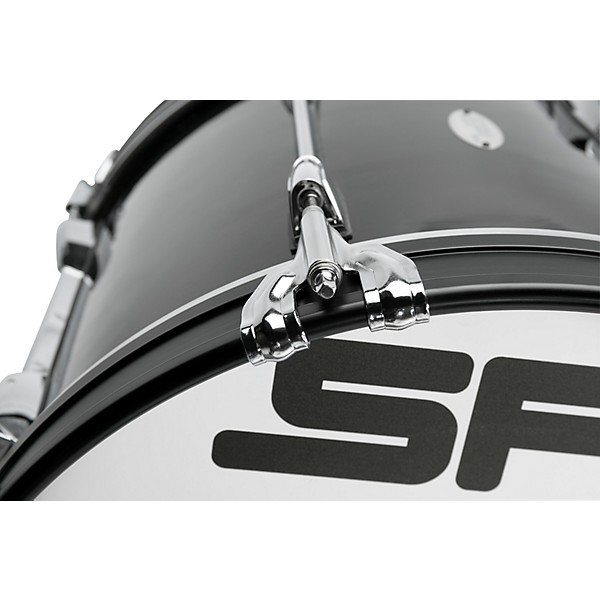 Sound Percussion Labs Birch Marching Bass Drum with Carrier - Black 20 x 14 in.