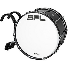 Sound Percussion Labs Birch Marching Bass Drum with Carrier - Black 24 x 14 in.
