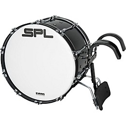 Sound Percussion Labs Birch Marching Bass Drum with Carrier - Black 24 x 14 in.