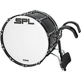 Sound Percussion Labs Birch Marching Bass Drum with Carrier - Black 26 x 14 in.