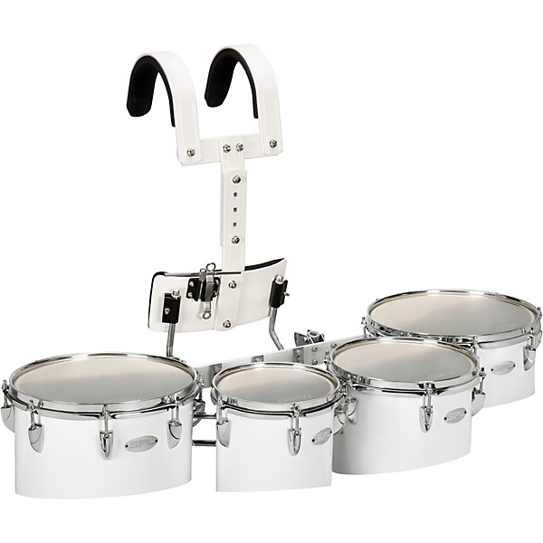 Sound Percussion Labs Standard Marching Quads with Carrier 8/10/12/13 White