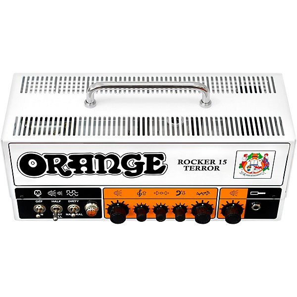 Open Box Orange Amplifiers Rocker 15 Terror 15W Tube Guitar Amp Head Level 2 White 194744528248