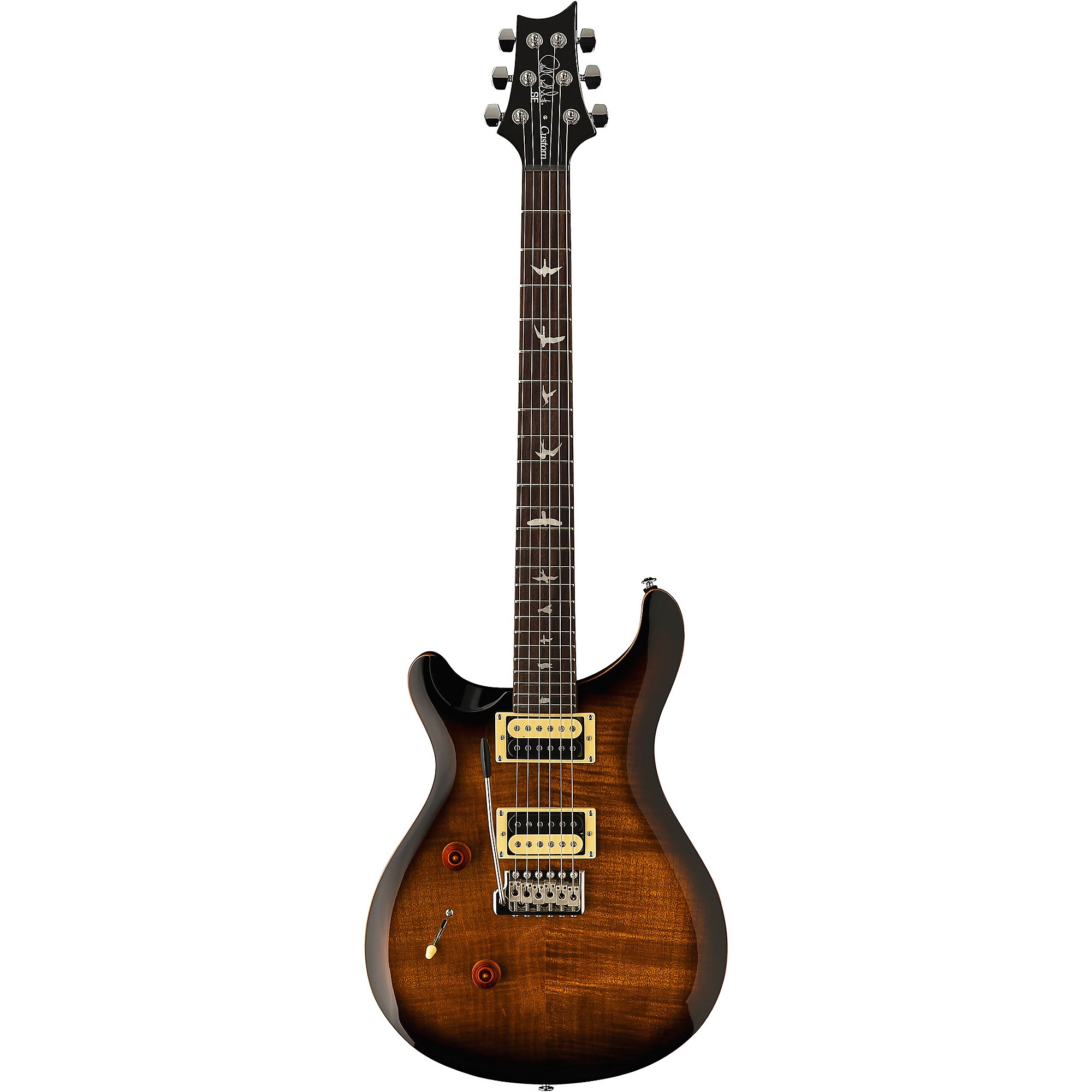 PRS SE Custom 24 Lefty Electric Guitar Black Gold Burst | Guitar