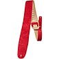 Perri's 2.5" Soft Suede with Premium Backing - Adjustable 44.5"-53" Guitar Strap Red 44.5 to 53 in. thumbnail