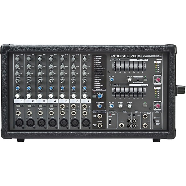 Phonic Powerpod 780 Plus Mixer with QSC E Series Speakers PA Package 15" Mains