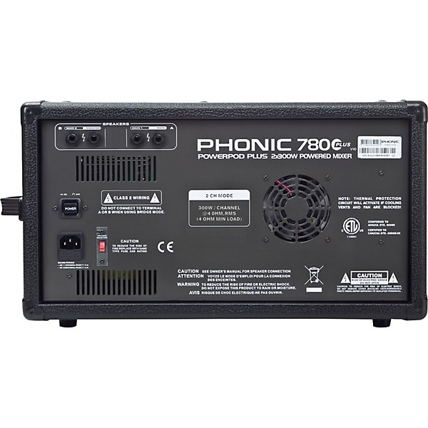 Phonic Powerpod 780 Plus Mixer with QSC E Series Speakers PA Package 15" Mains