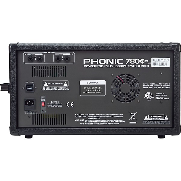 Phonic Powerpod 780 Plus Mixer with PVx Speakers PA Package
