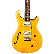 PRS SE Custom 22 Semi-Hollow Electric Guitar Black Gold Sunburst 
