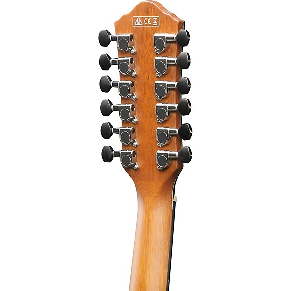 Open Box Ibanez AEWC4012FM 12-String Acoustic-Electric Guitar Level 2 Transparent Tiger Eye 190839726650