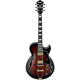 Ibanez AG95QA Artcore Expressionist Series Electric Guitar Dark Brown Sunburst