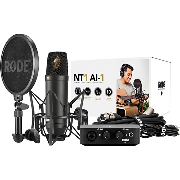 Open Box RODE Complete Studio Kit with NT1 Microphone and AI-1 Interface Level 1