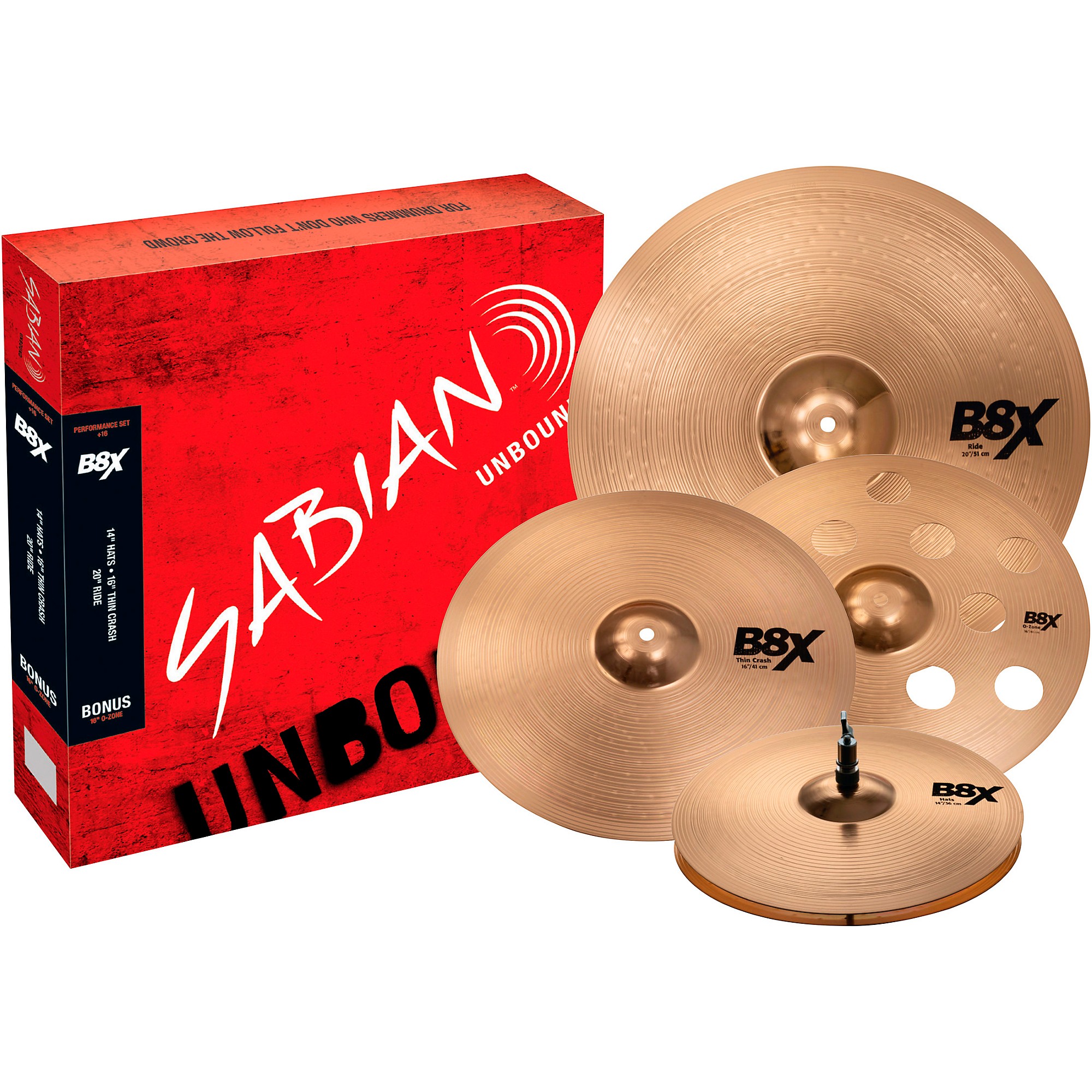 SABIAN B8X Performance Pack With 16