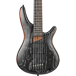 Open Box Ibanez SR675 5-String Electric Bass Level 1 Silver Wave Black Flat