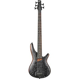 Open Box Ibanez SR675 5-String Electric Bass Level 1 Silver Wave Black Flat