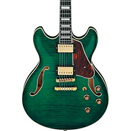 Ibanez AS93FM Artcore Expressionist Series Electric Guitar Transparent Moss Green