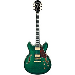 Ibanez AS93FM Artcore Expressionist Series Electric Guitar Transparent Moss Green