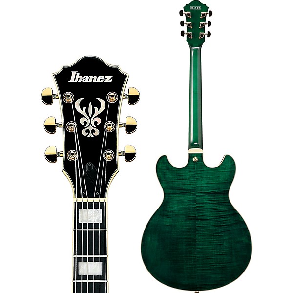 Ibanez AS93FM Artcore Expressionist Series Electric Guitar Transparent Moss Green