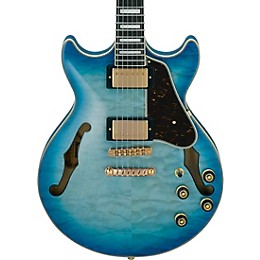 Ibanez AM93QM Artcore Expressionist Series Electric Guitar Jet Blue Burst