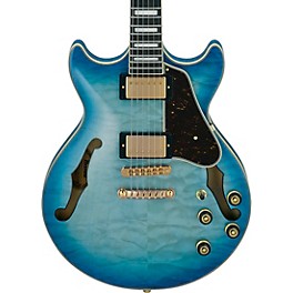 Ibanez AM93QM Artcore Expressionist Series Elect... Ibanez AM93QM Artcore Expressionist Series Electric Guitar Jet Blue Burst