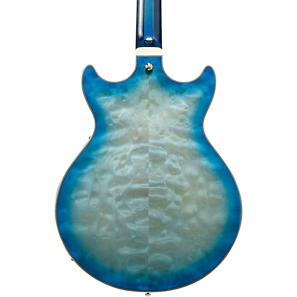 Ibanez AM93QM Artcore Expressionist Series Electric Guitar Jet Blue Burst